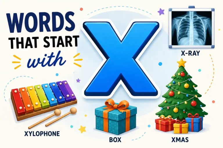 words that start with x