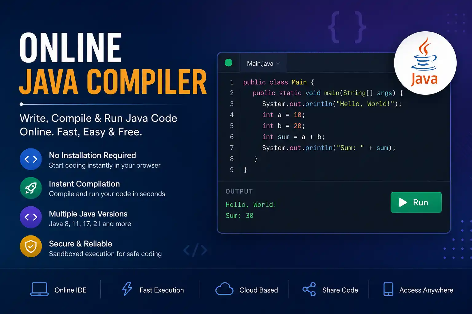 online java compiler