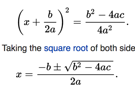 solving quadratic equations by quadratic formula