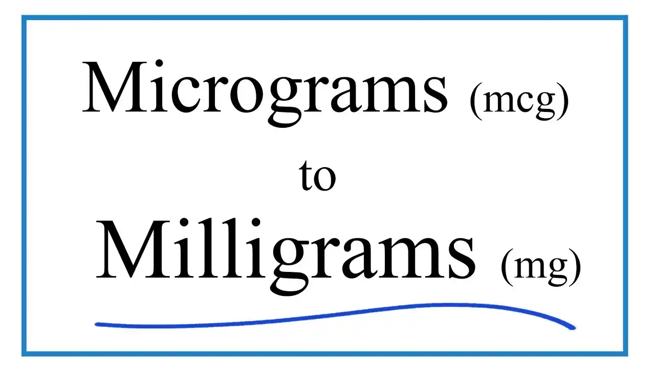 Mcg to Mg