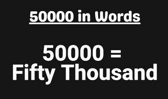 50000 In Words