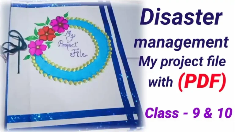 Disaster Management Class 9 Project Pdf