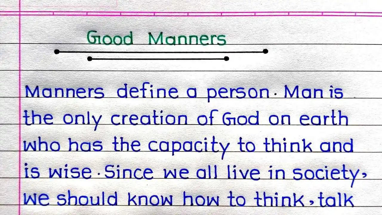 Good Manners Essay