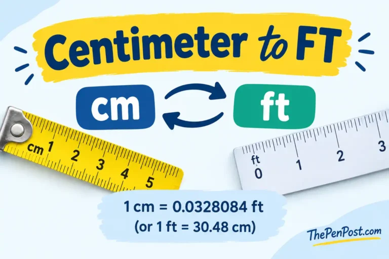 centimeter to ft