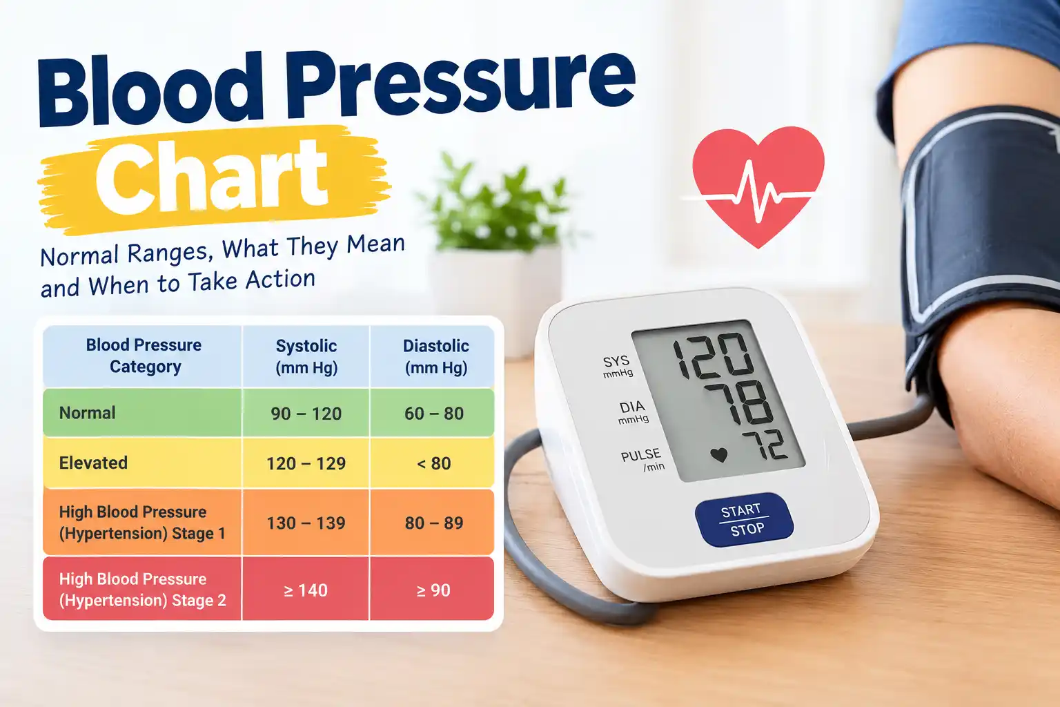 blood pressure chart